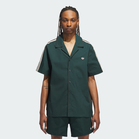 adidas Originals x CLOT Bowling Shirt by Edison Chen Dark Brown