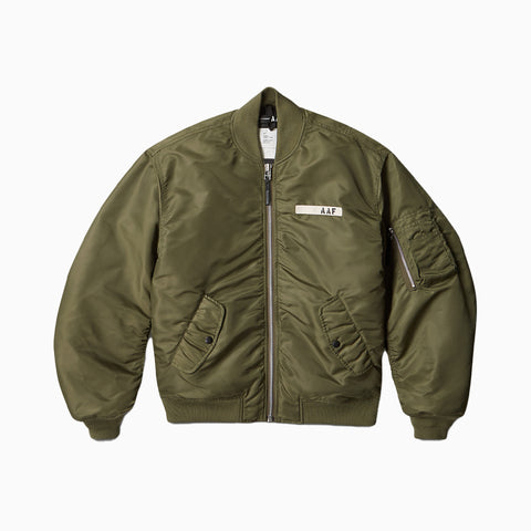 Applied Art Forms Flight Bomber Jacket Dark Khaki