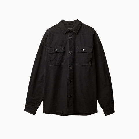 Applied Art Forms Oversized Work Shirt Black