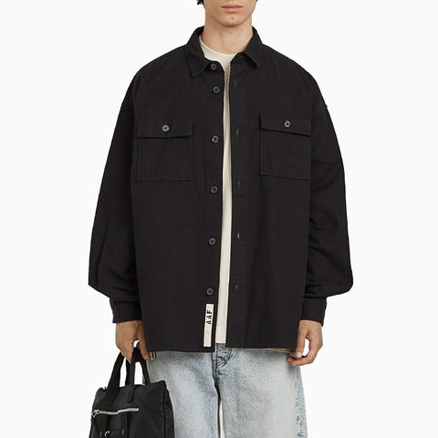 Applied Art Forms Oversized Work Shirt Black