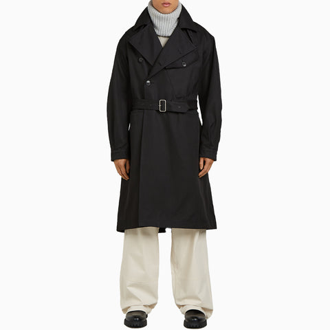 Applied Art Forms AM2-5 Motorcycle Trench Coat Black