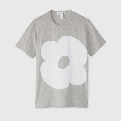 Comme Des Garcons Shirt Floral Print T-Shirt Grey