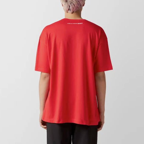 Comme Des Garcons Shirt Knit Oversized T-Shirt Red