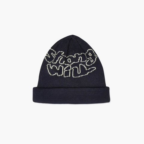 Comme des Garçons SHIRT Strong Will Jacquard Beanie Navy