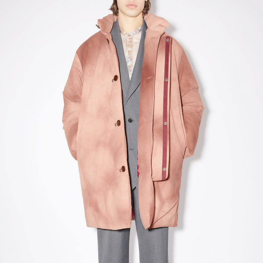 Acne Studios Dyed Puffer Coat Rust Red