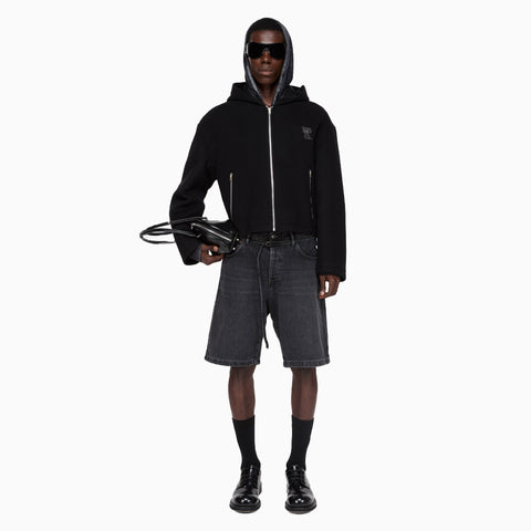 Acne Studios Hooded Jacket Wool Blend Black
