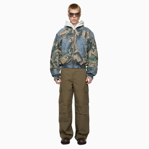 Acne Studios Denim Bomber Jacket Brown