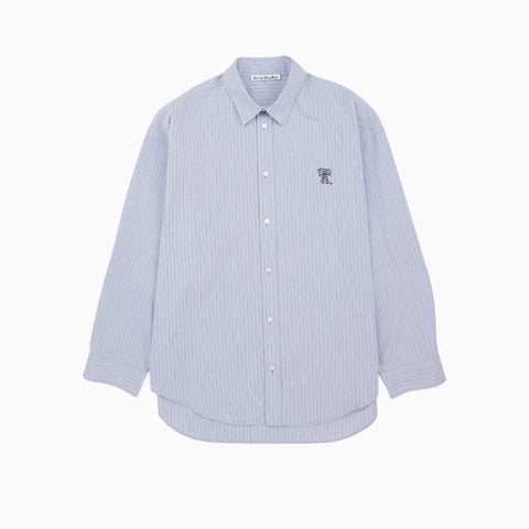 Acne Studios Stripe Button-Up Shirt Blue / Black