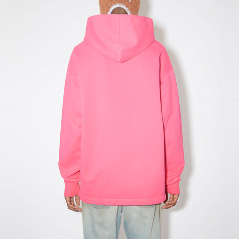 Acne Studios Franklin H Stamp Hoodie Neon Pink