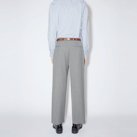 Acne Studios Wool Blend Trousers Dark Grey Melange