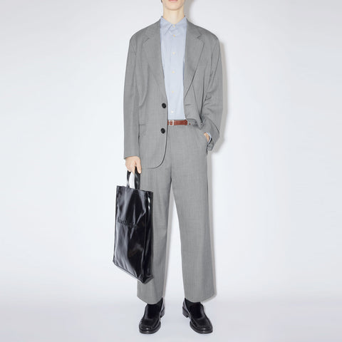 Acne Studios Wool Blend Trousers Dark Grey Melange