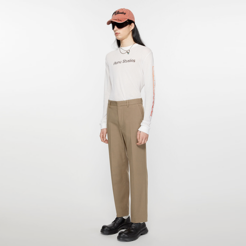 Acne Studios Twill Cotton-Blend Trousers Hazelnut Brown