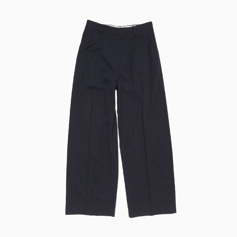 Acne Studios Pinstripe Trousers Navy