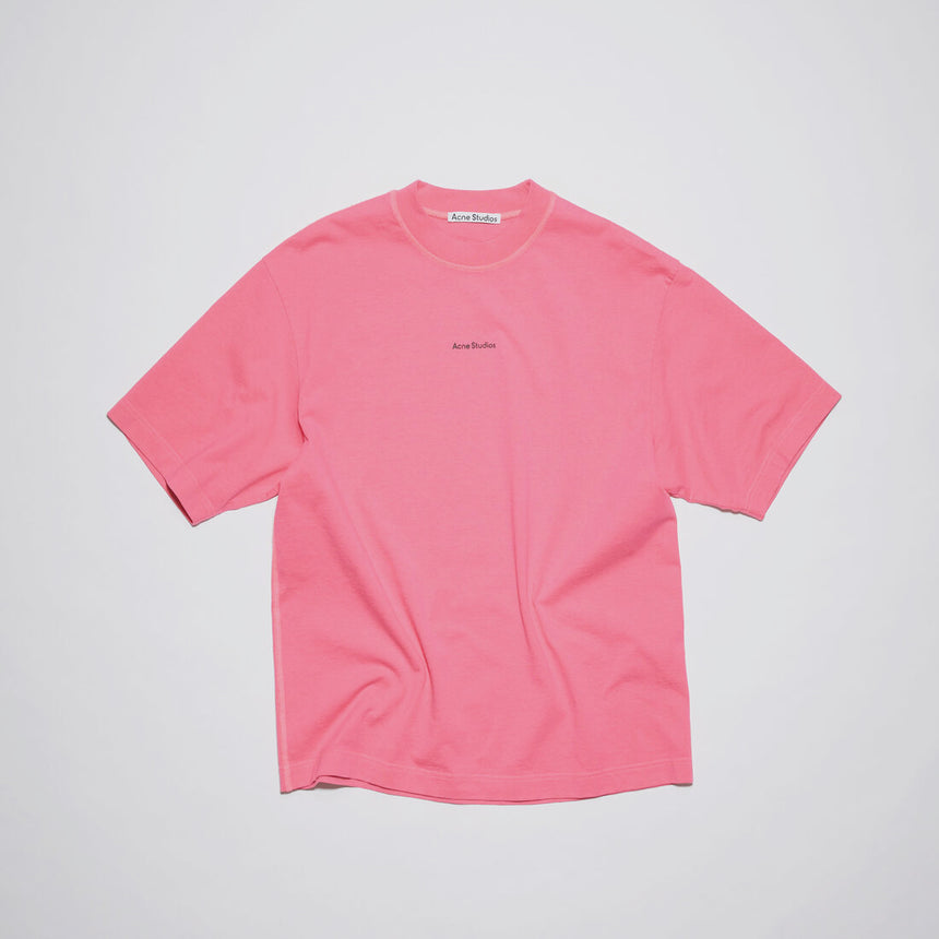Acne Studios Logo T-Shirt Neon Pink