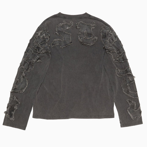 Acne Studios Logo Long Sleeve Top Faded Black