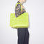 Acne Studios Furry Logo Shoulder Bag Lime Green