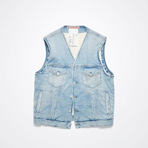 Acne Studios Denim Padded Vest Light Blue