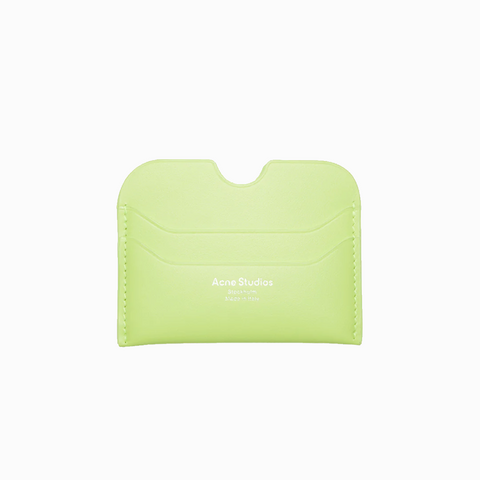 Acne Studios 5-Slots Card Holder Lime Green