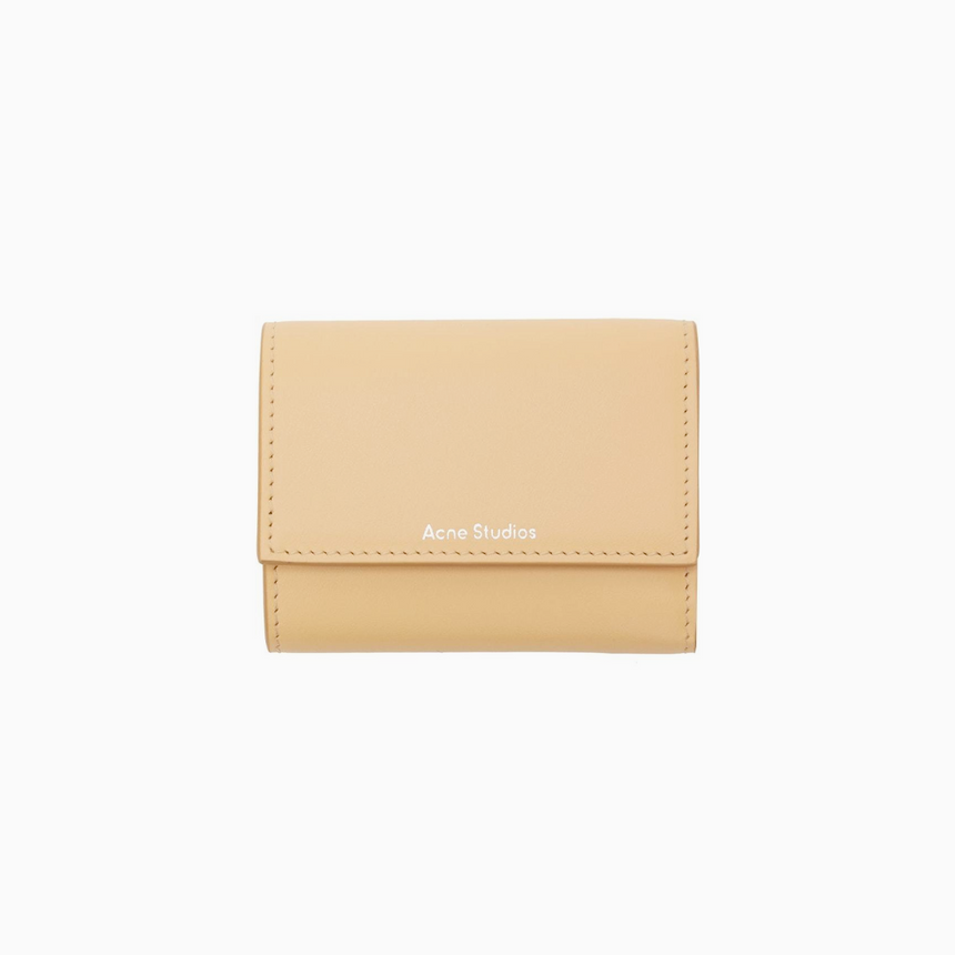 Acne Studios Folded Leather Wallet Bright Orange