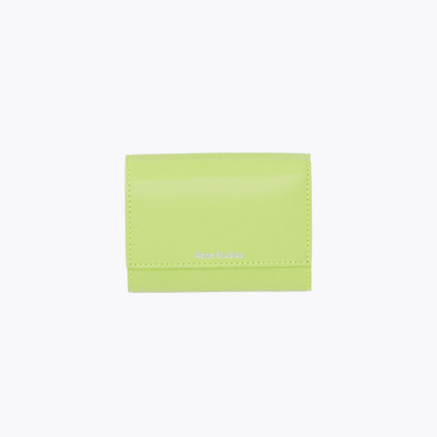 Acne Studios 3-Slots Folded Wallet Lime Green
