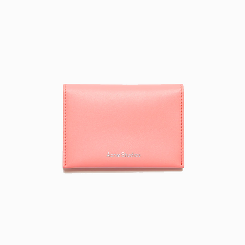 Acne Studios Folded Leather Wallet Electric Pink