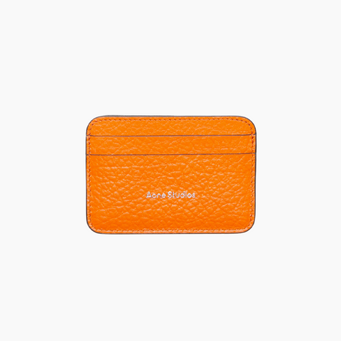 Acne Studios Leather Card Holder Bright Orange