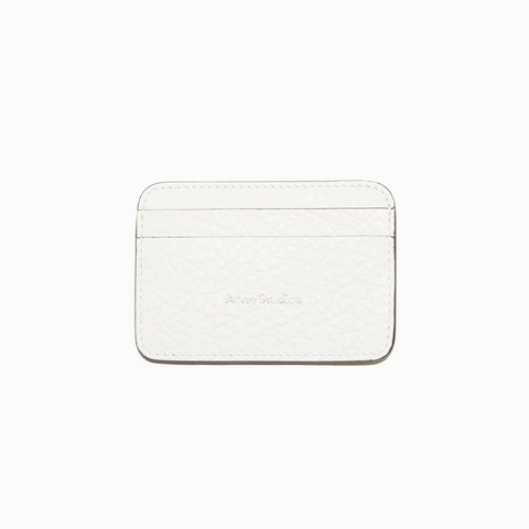 Acne Studios Grained Leather Card Holder White