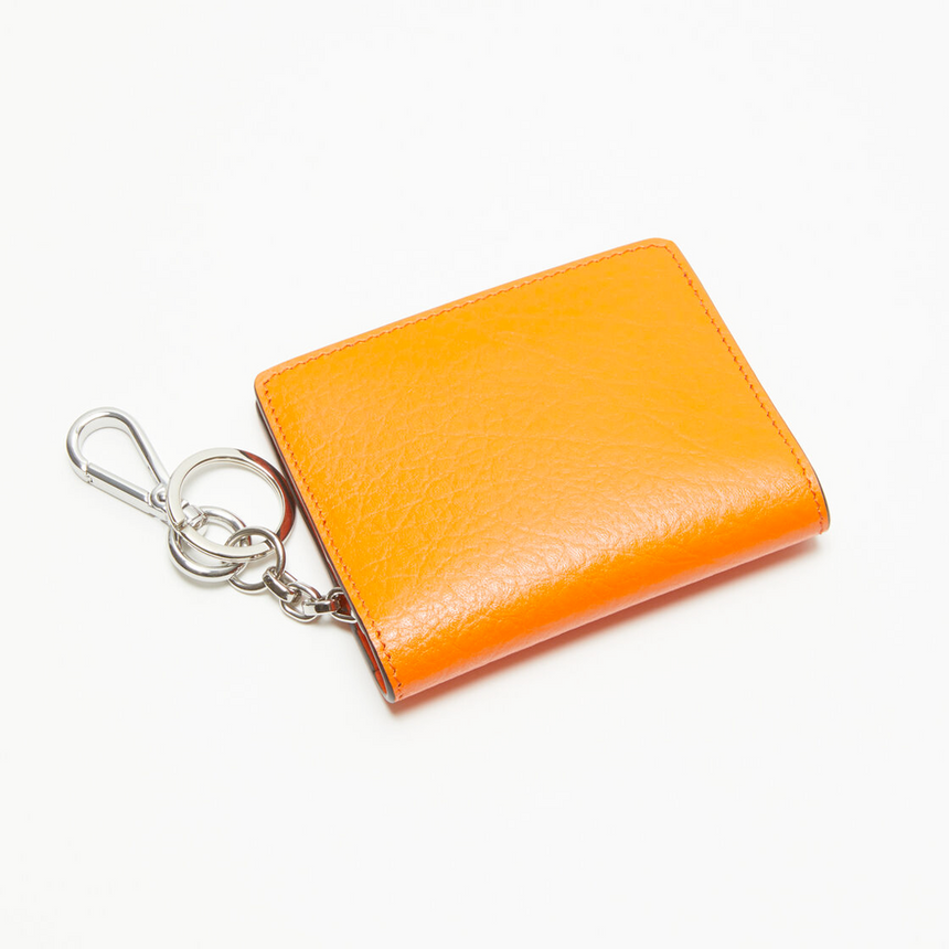 Acne Studios Folded Leather Wallet Bright Orange