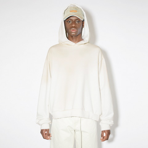 Acne Studios Logo Hooded Sweater Dusty White