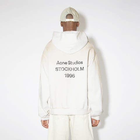 Acne Studios Logo Hooded Sweater Dusty White