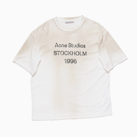 Acne Studios Logo T-Shirt Dusty White