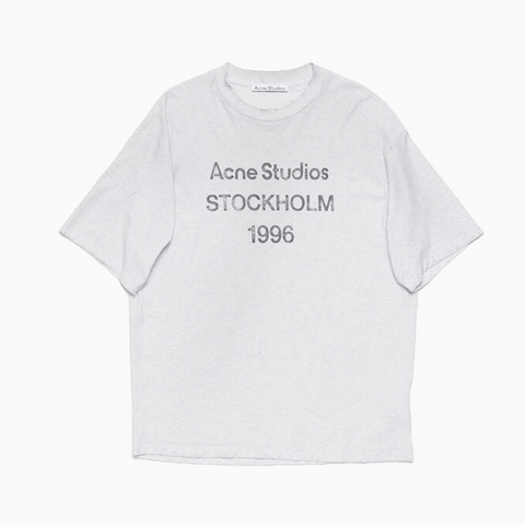 Acne Studios Logo T-Shirt Pale Grey