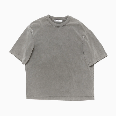 Acne Studios Crew Neck T-Shirt Relaxed Faded Black