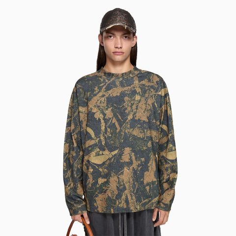 Acne Studios Crew Neck Sweater Mud Brown Camo