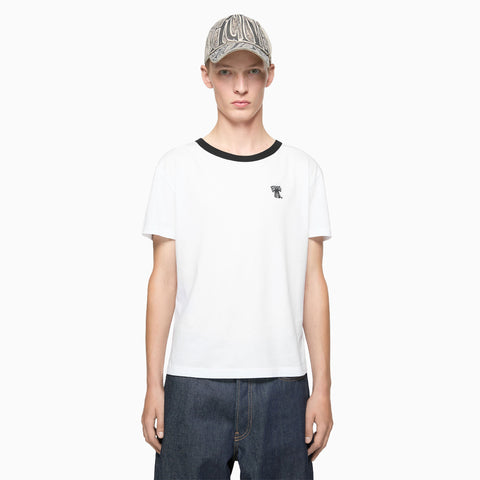 Acne Studios Regular Fit Logo T-shirt Optic White