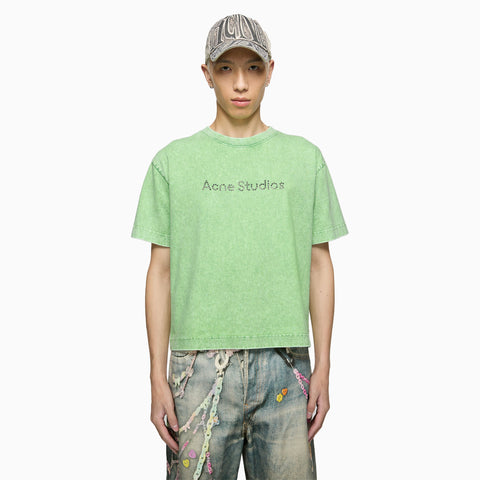 Acne Studios Detailed Relaxed Fit Logo T-Shirt Bright Green
