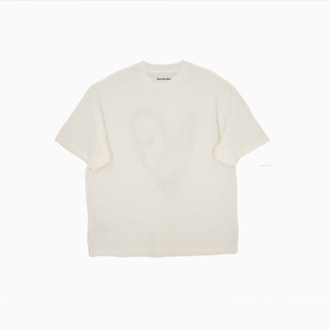 Acne Studios Logo T-Shirt Relaxed Fit Optic White