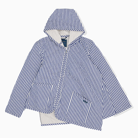 Comme des Garçons SHIRT x Lavenham Asymmetric Striped Jacket Blue
