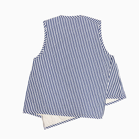 Comme des Garçons SHIRT x Lavenham Assymetric Thornham Stripe Vest Blue