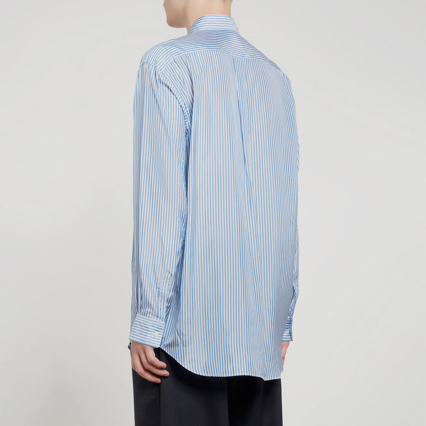 Comme des Garcons SHIRT Cupro Striped Shirt Blue