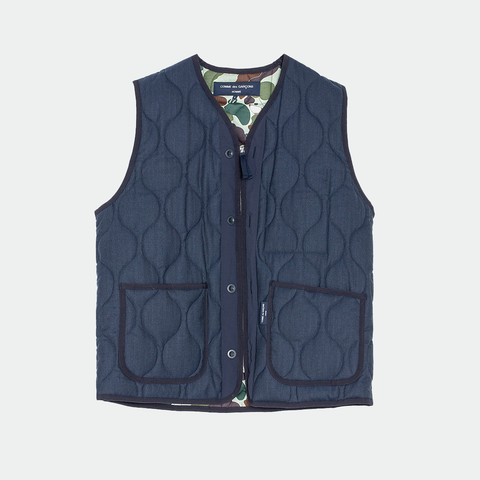 Comme des Garçons HOMME Quilted Vest Navy