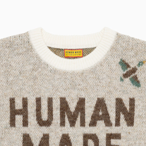 Human Made Graphic Knit Sweater White