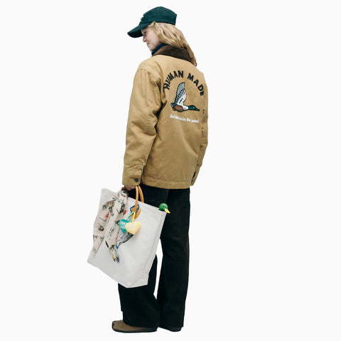 Human Made Canvas Tote Bag White