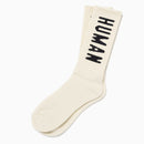 Human Made HM Logo Socks White