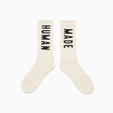 Human Made HM Logo Socks White