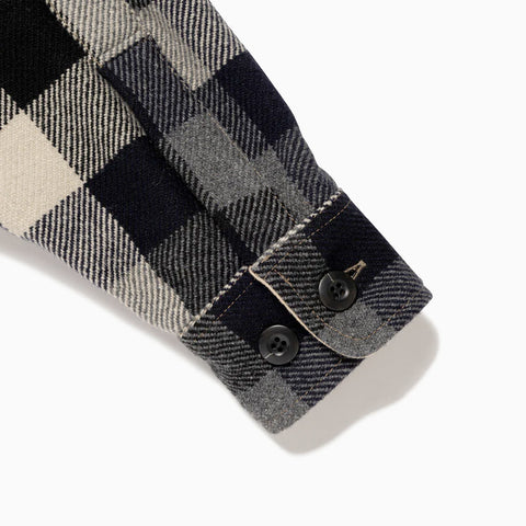 Human Made Wool Check Shirt Jacket Black
