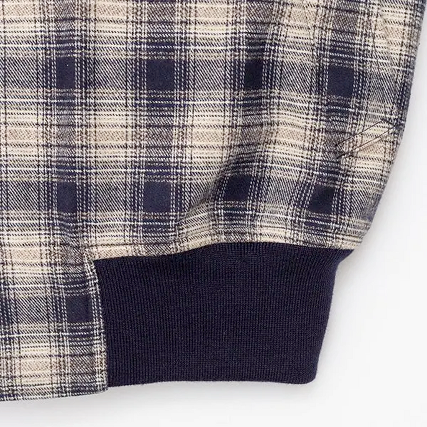 Comme des Garçons HOMME Cotton Flannel Checker Blouson Navy / Beige