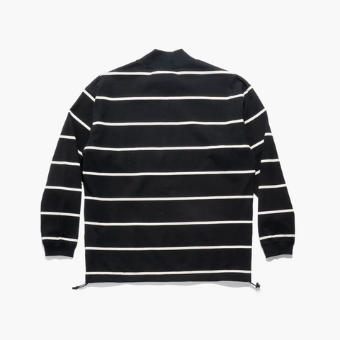 Comme des Garçons HOMME Mock Neck Stripe Longsleeve T-Shirt Black