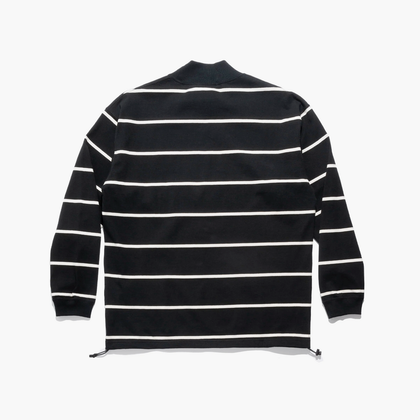 Comme des Garçons HOMME Mock Neck Stripe Longsleeve T-Shirt Black