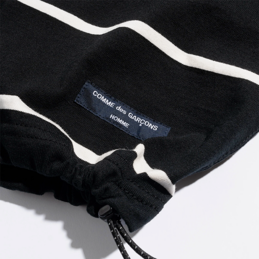 Comme des Garçons HOMME Mock Neck Stripe Longsleeve T-Shirt Black